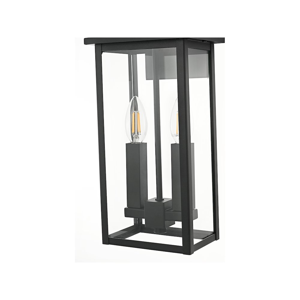 Kaysen 7 inch Outdoor Wall Sconce in Black. Picture 4