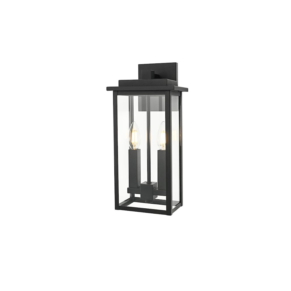 Kaysen 7 inch Outdoor Wall Sconce in Black. Picture 7