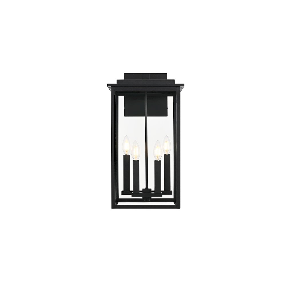 Kaysen 11 inch Outdoor Wall Sconce in Black. Picture 1