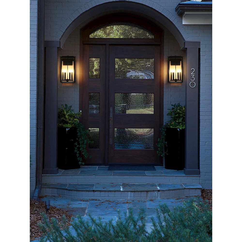 Kaysen 11 inch Outdoor Wall Sconce in Black. Picture 2