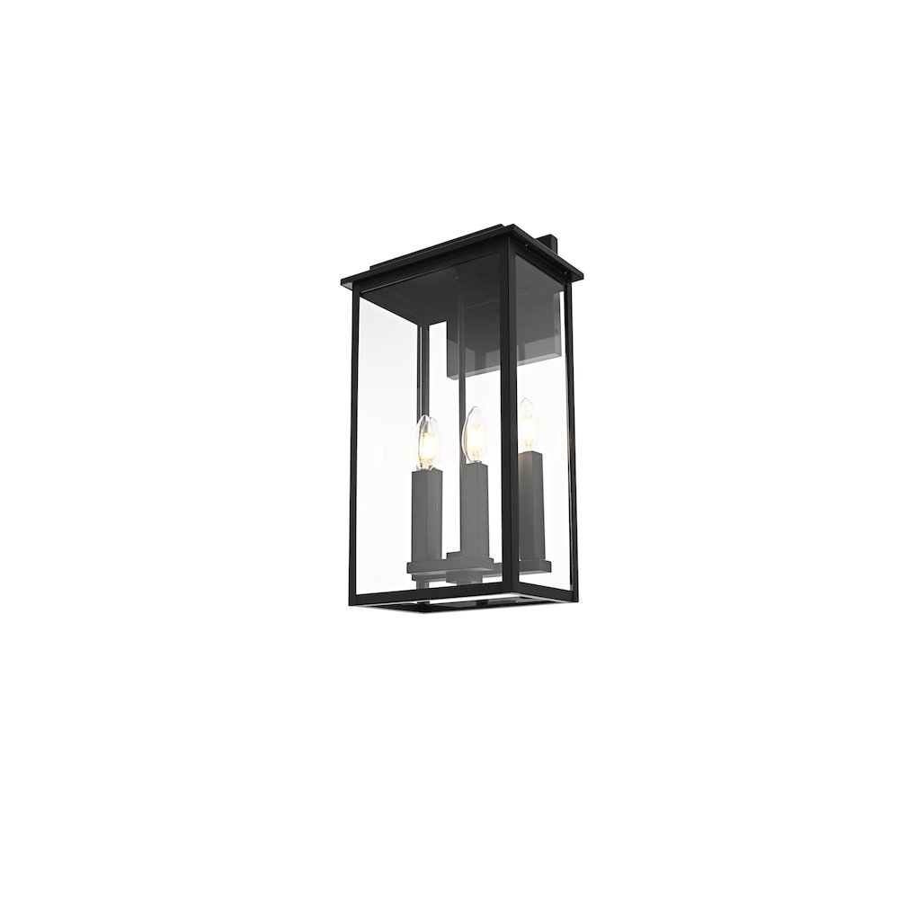 Kaysen 11 inch Outdoor Wall Sconce in Black. Picture 3