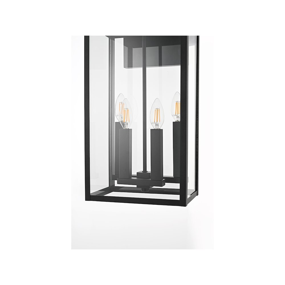 Kaysen 11 inch Outdoor Wall Sconce in Black. Picture 4