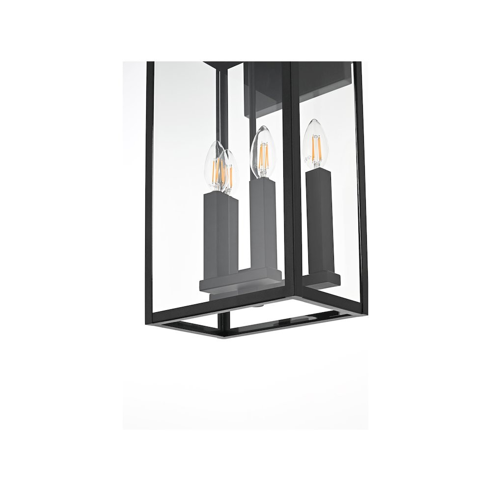 Kaysen 11 inch Outdoor Wall Sconce in Black. Picture 6