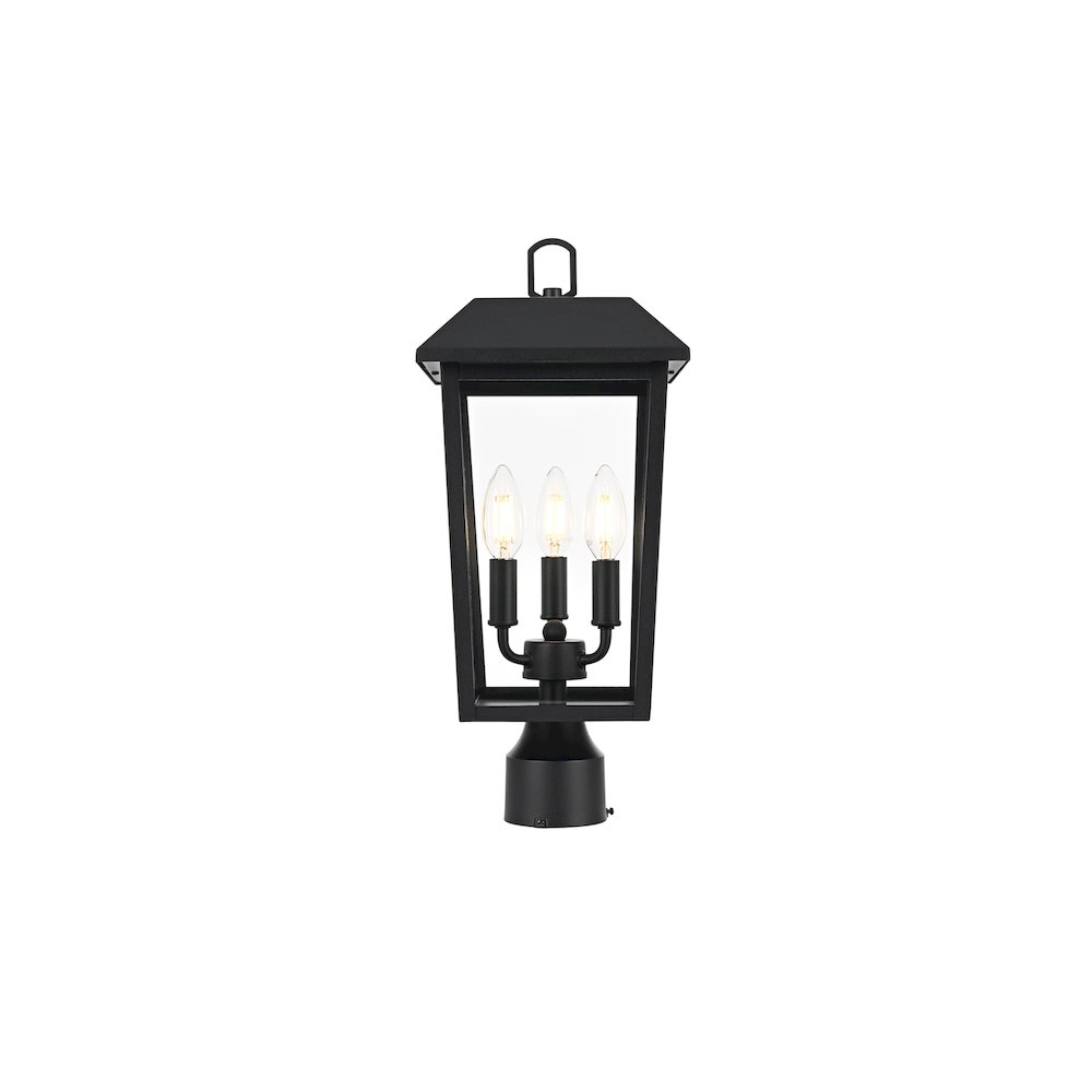 Riggs 8 x 18 inch Outdoor Post Light in Black. Picture 1