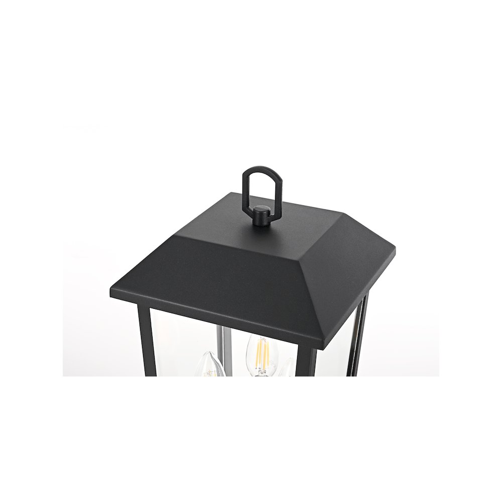 Riggs 8 x 18 inch Outdoor Post Light in Black. Picture 3