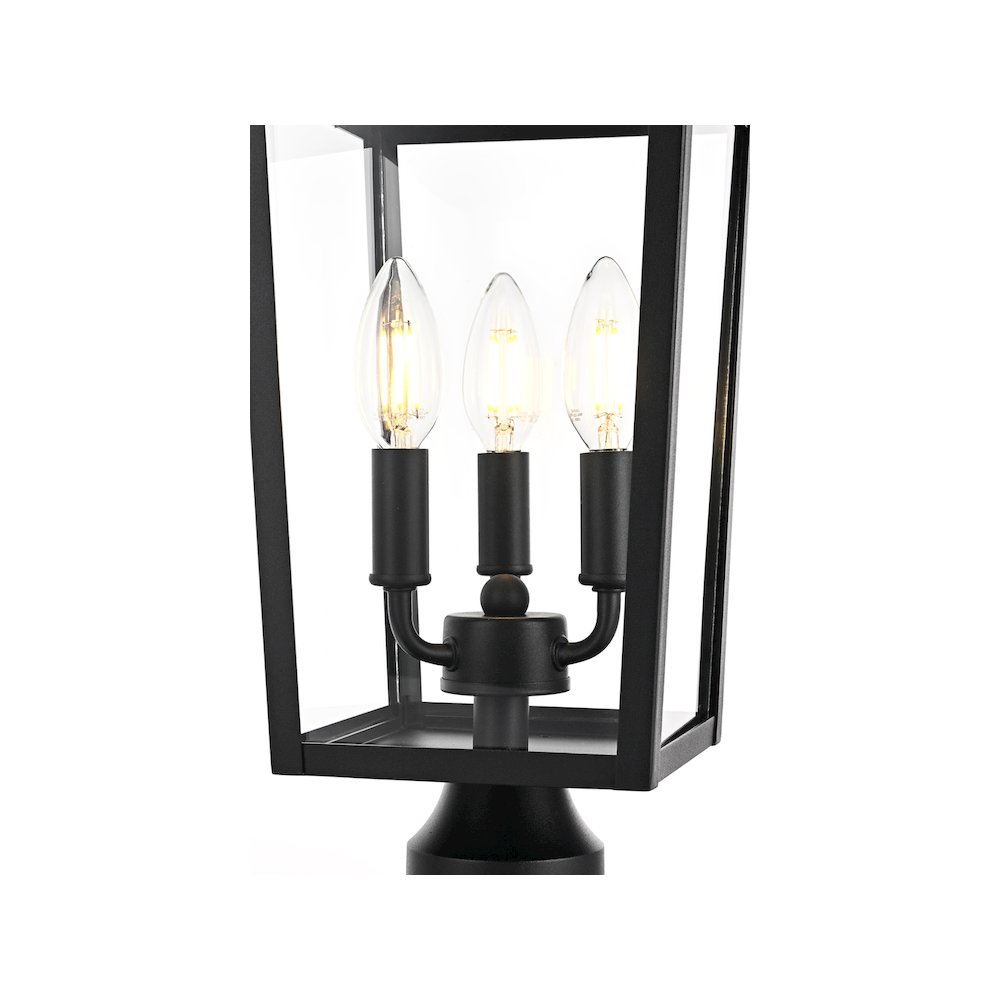 Riggs 8 x 18 inch Outdoor Post Light in Black. Picture 5