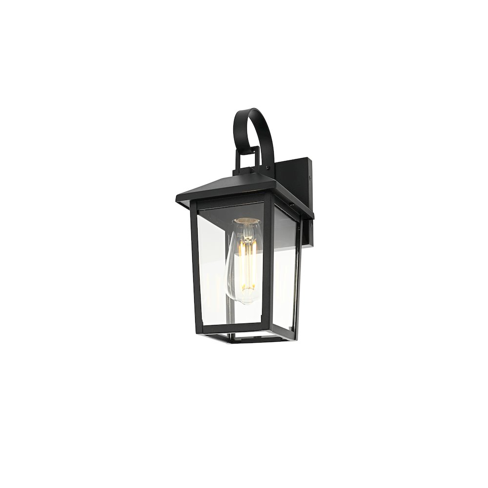 Riggs 5.5 inch Outdoor Wall Sconce in Black. Picture 3