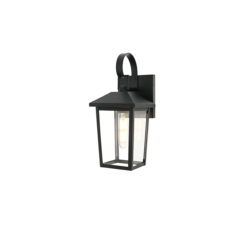 Riggs 5.5 inch Outdoor Wall Sconce in Black. Picture 7