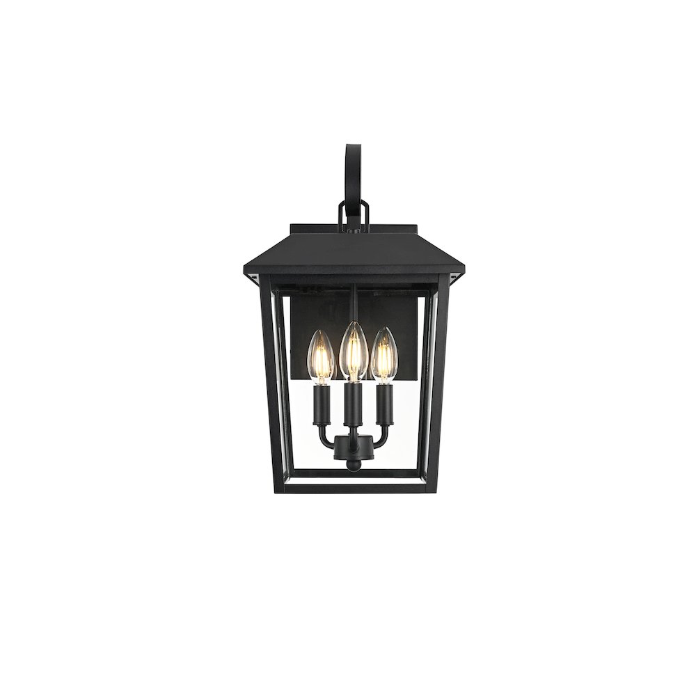 Riggs 10 inch Outdoor Wall Sconce in Black. Picture 1