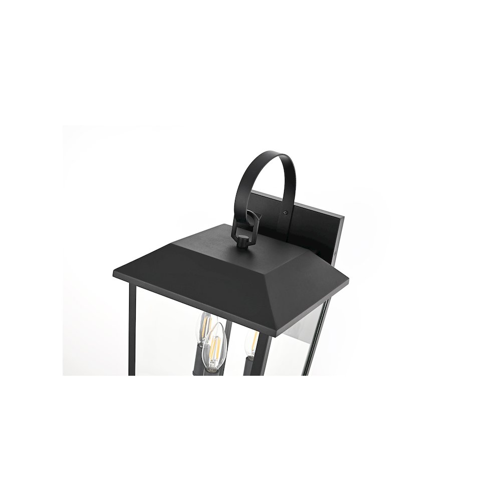 Riggs 10 inch Outdoor Wall Sconce in Black. Picture 4