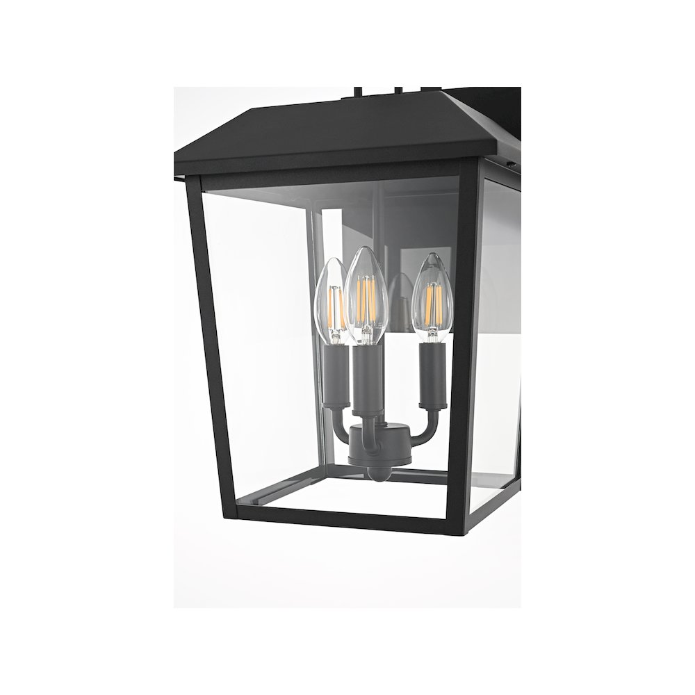 Riggs 10 inch Outdoor Wall Sconce in Black. Picture 5