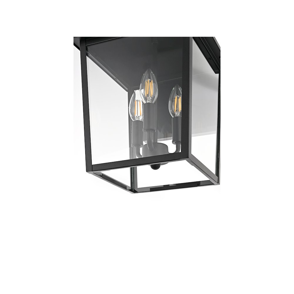 Riggs 10 inch Outdoor Wall Sconce in Black. Picture 6