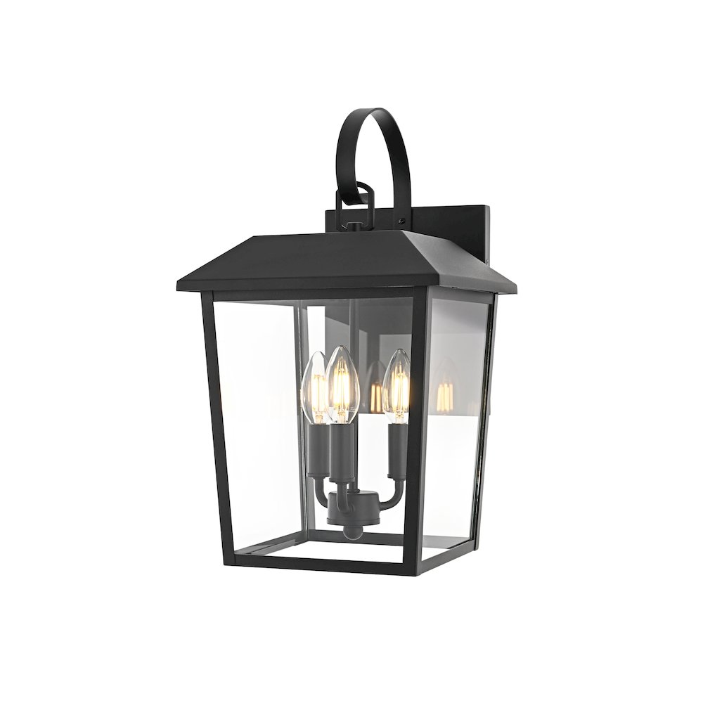 Riggs 10 inch Outdoor Wall Sconce in Black. Picture 7