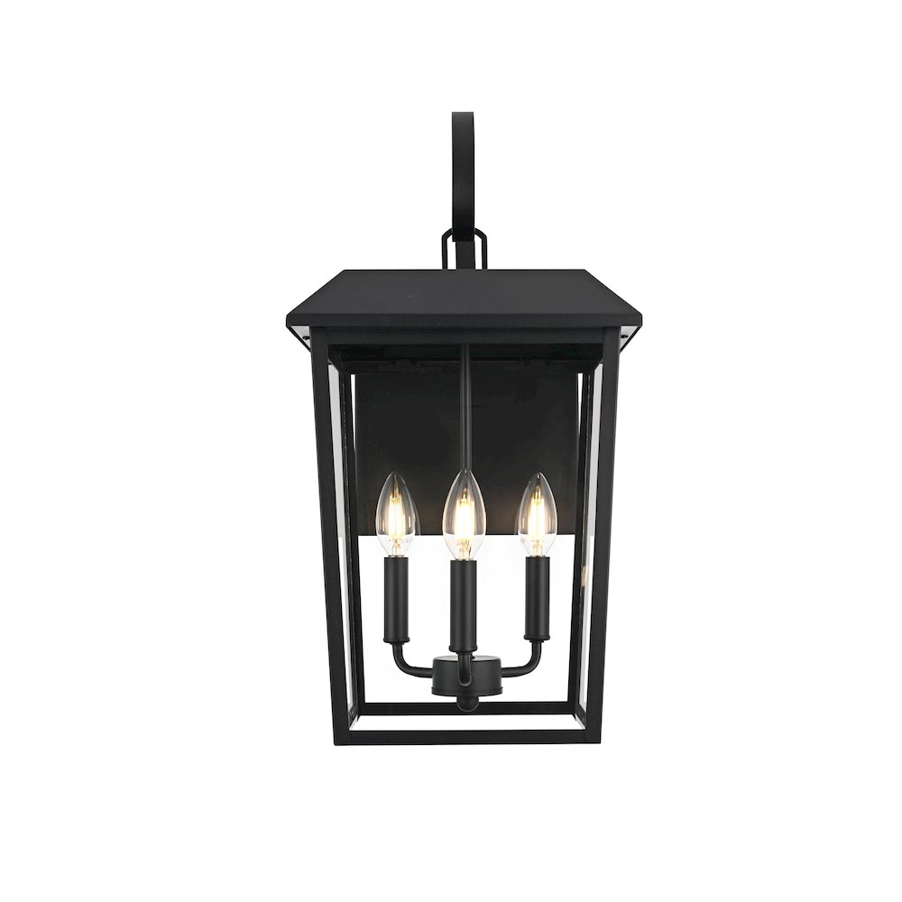Riggs 11 inch Outdoor Wall Sconce in Black. Picture 1