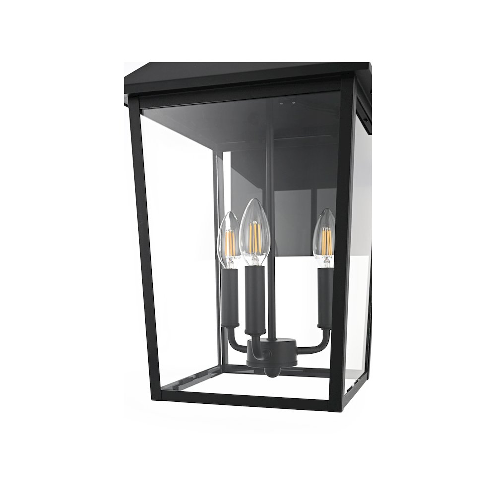 Riggs 11 inch Outdoor Wall Sconce in Black. Picture 5
