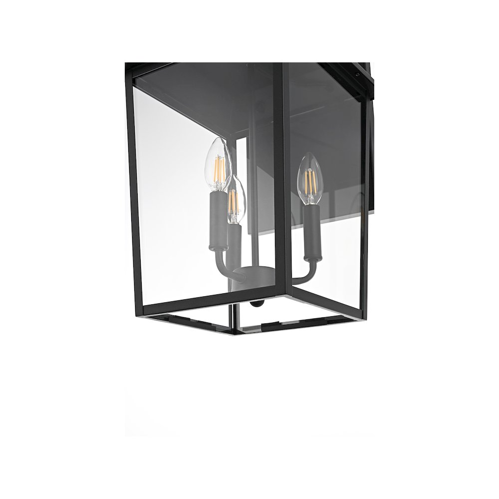 Riggs 11 inch Outdoor Wall Sconce in Black. Picture 6