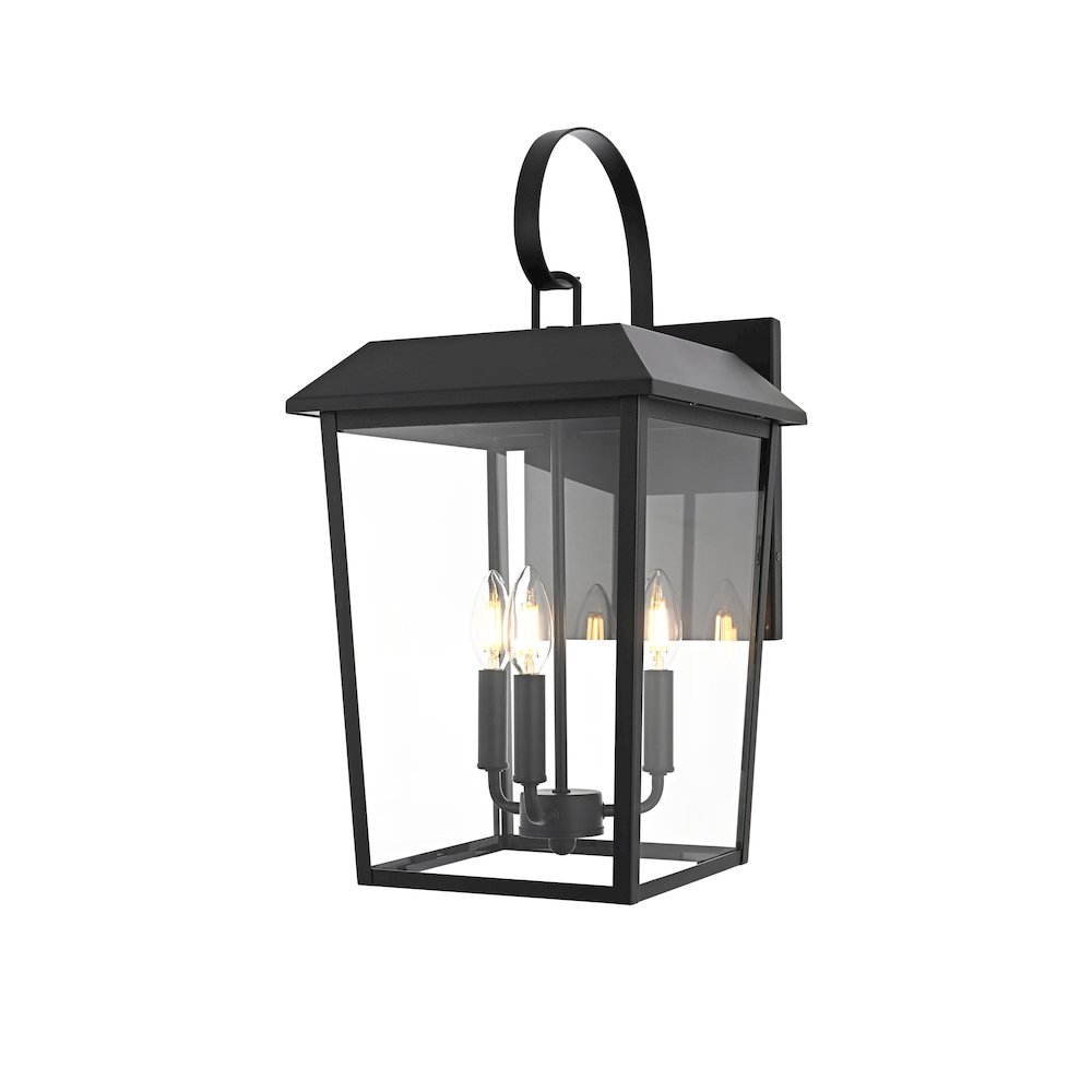 Riggs 11 inch Outdoor Wall Sconce in Black. Picture 7