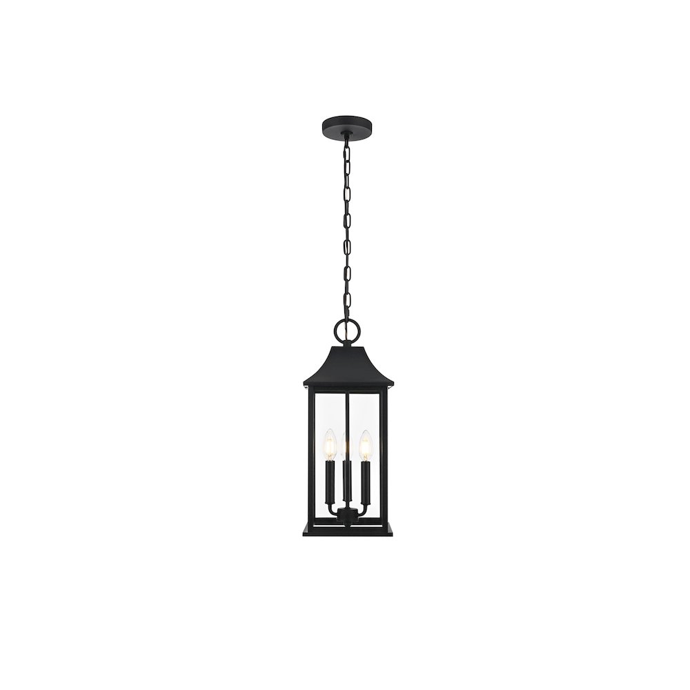 Shepard 8 x 20.5 inch Outdoor Pendant in Black. Picture 1