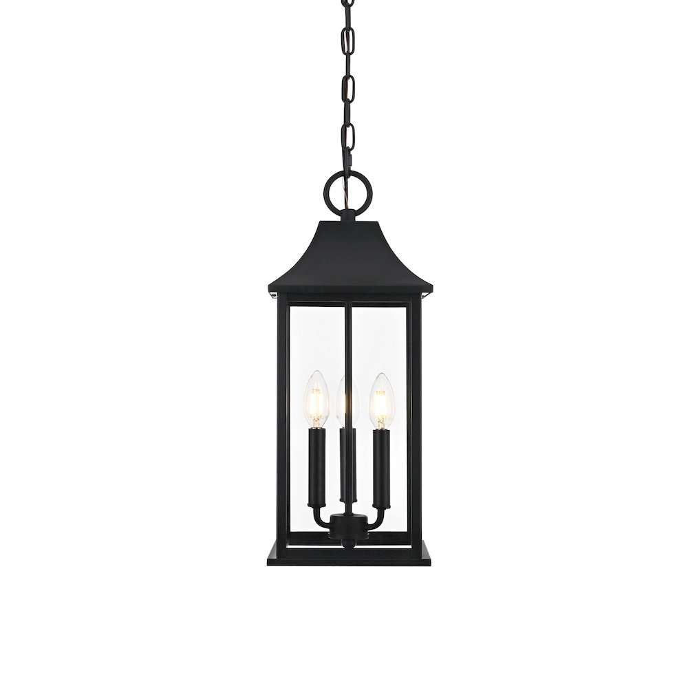 Shepard 8 x 20.5 inch Outdoor Pendant in Black. Picture 3