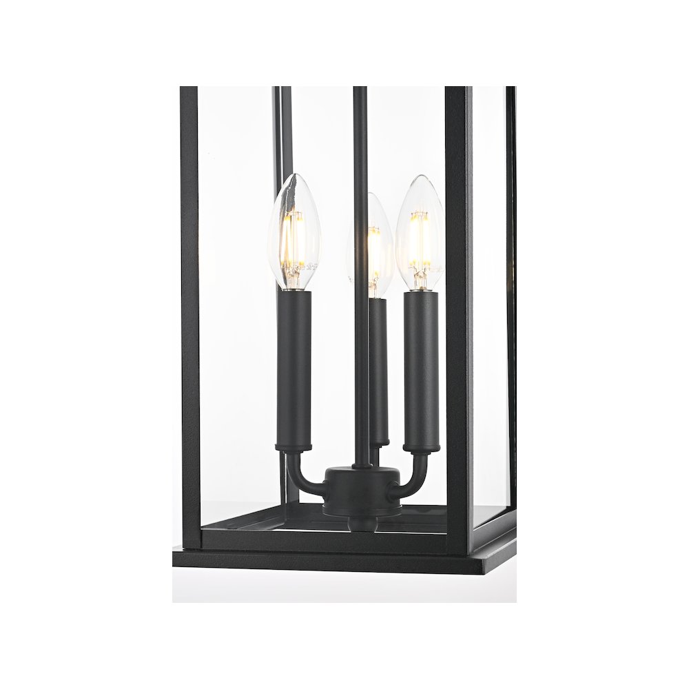 Shepard 8 x 20.5 inch Outdoor Pendant in Black. Picture 5