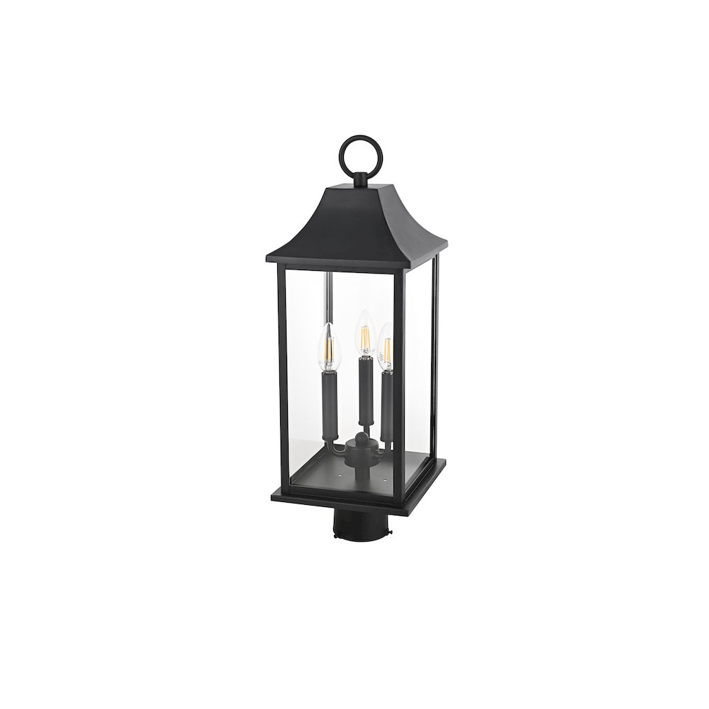 Shepard 8 x 23.5 inch Outdoor Post Light in Black. Picture 2