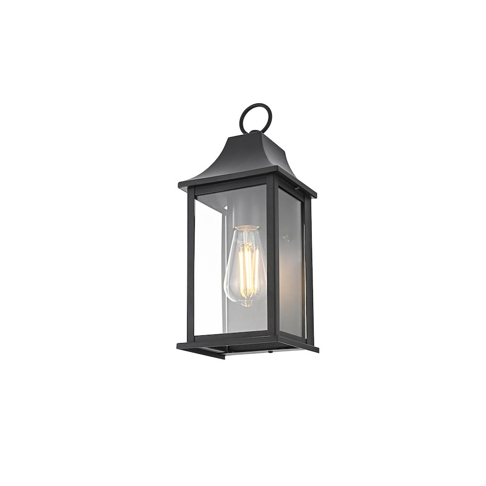 Shepard 6 inch Outdoor Wall Sconce in Black. Picture 3