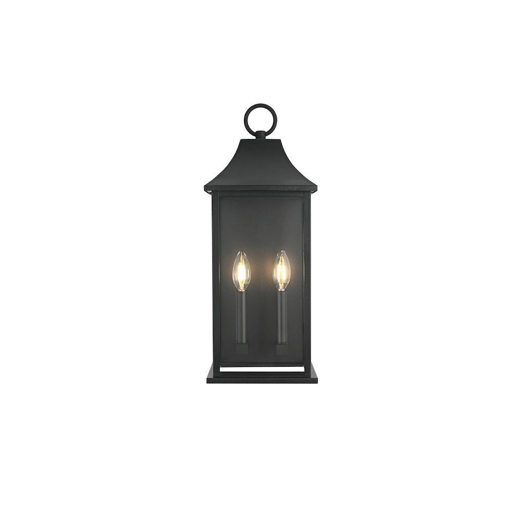 Shepard 8 inch Outdoor Wall Sconce in Black. Picture 1