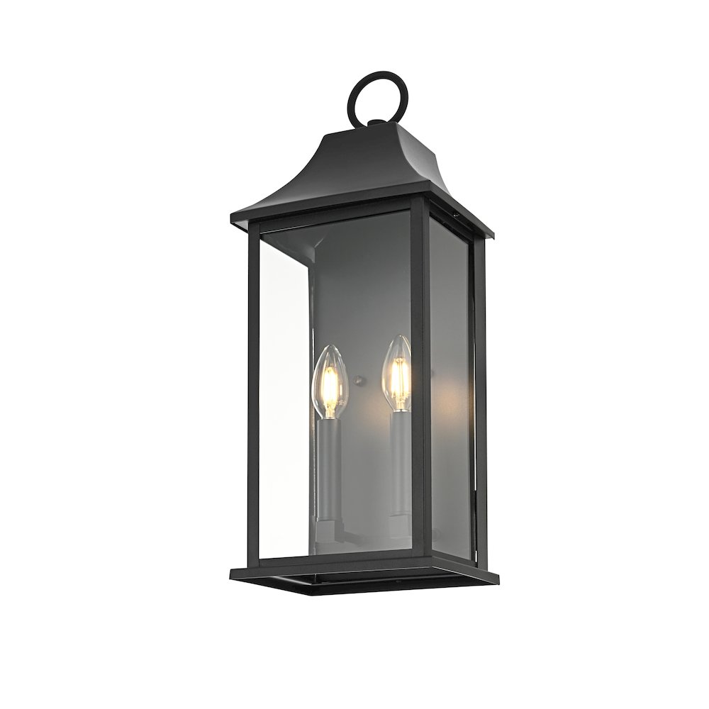 Shepard 8 inch Outdoor Wall Sconce in Black. Picture 3