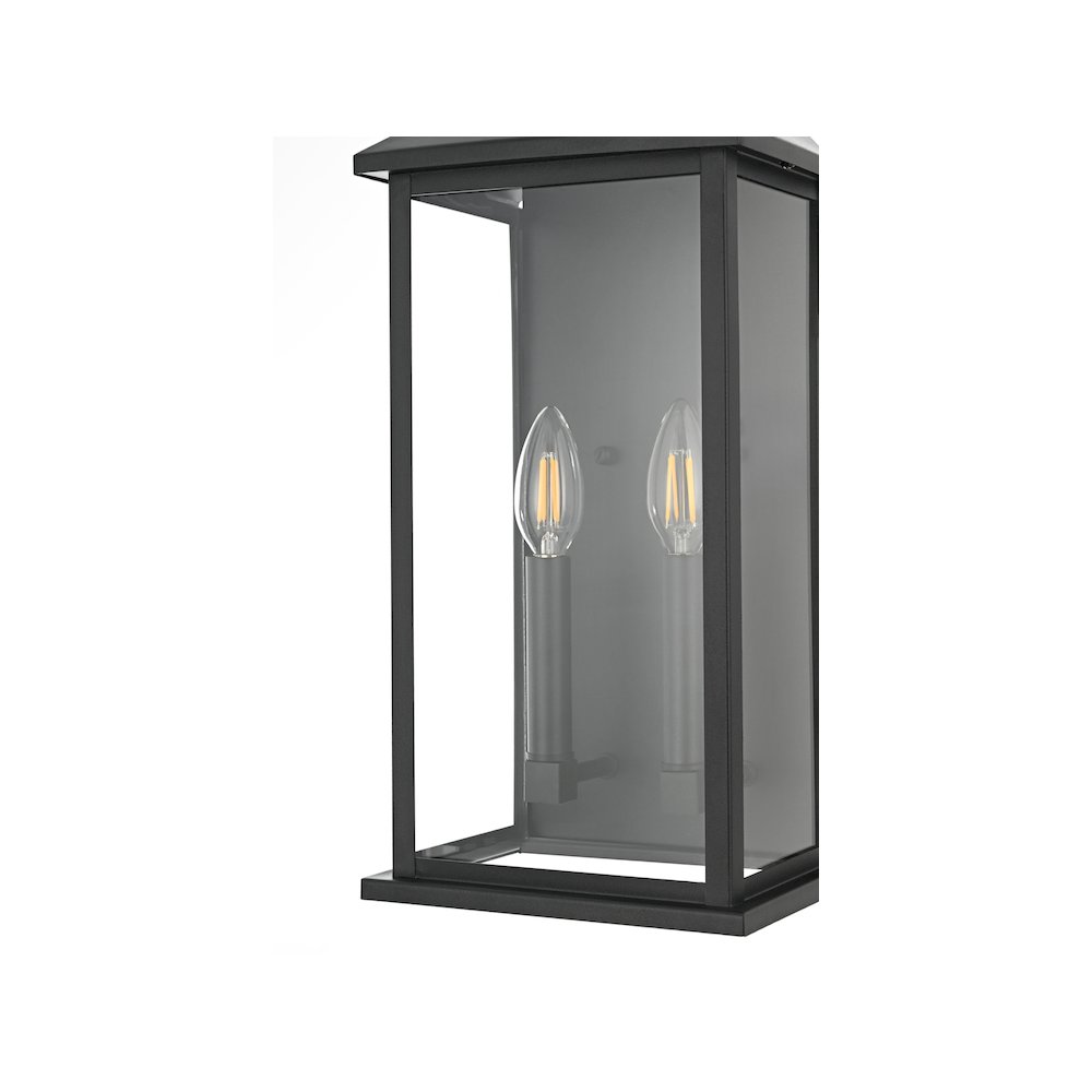 Shepard 8 inch Outdoor Wall Sconce in Black. Picture 5