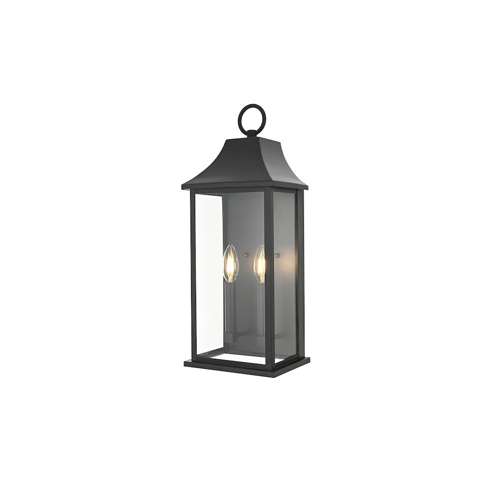 Shepard 8 inch Outdoor Wall Sconce in Black. Picture 7