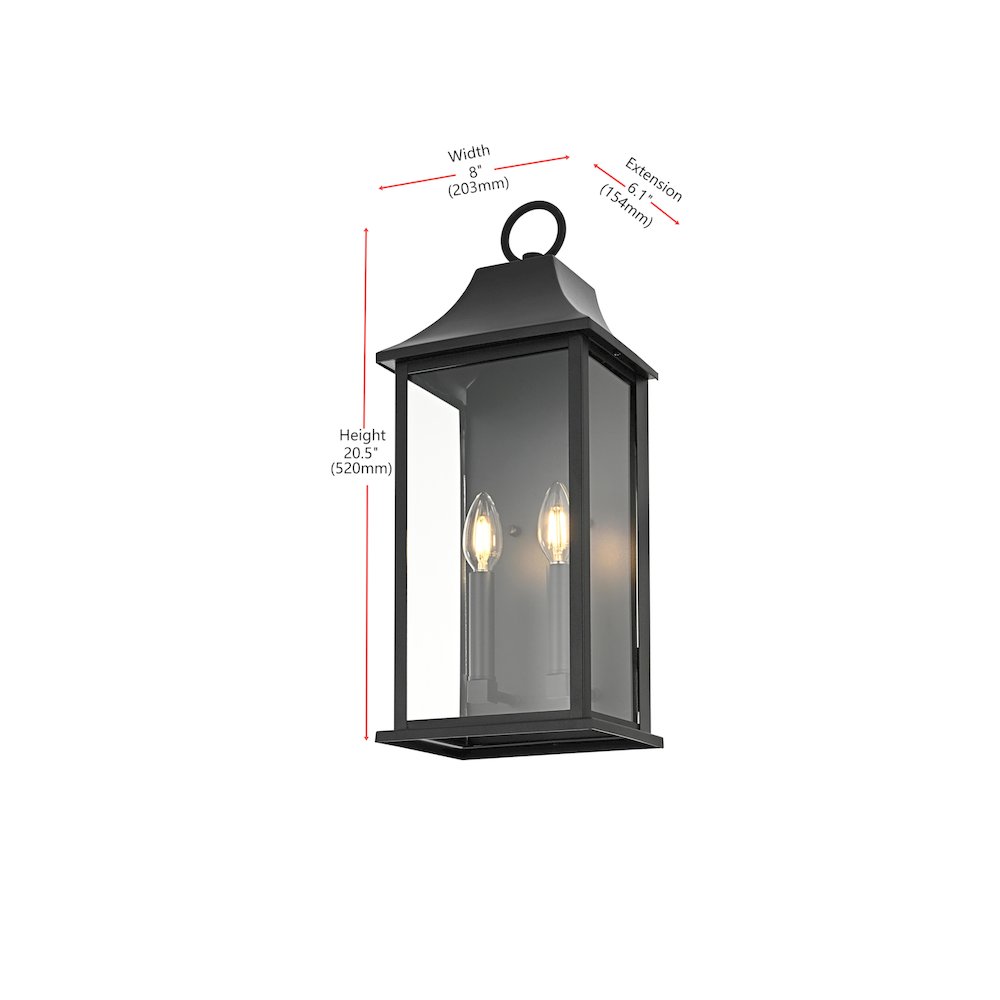 Shepard 8 inch Outdoor Wall Sconce in Black. Picture 8