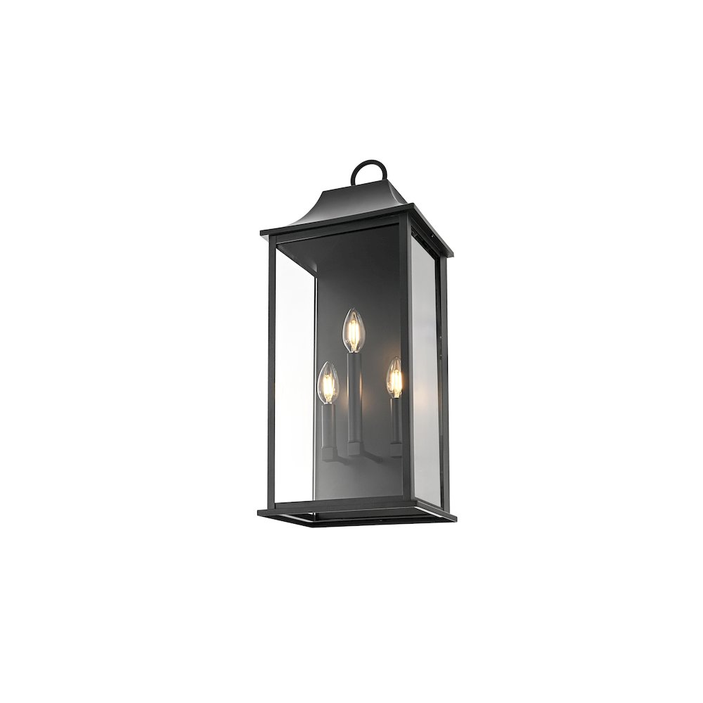 Shepard 10 inch Outdoor Wall Sconce in Black. Picture 3
