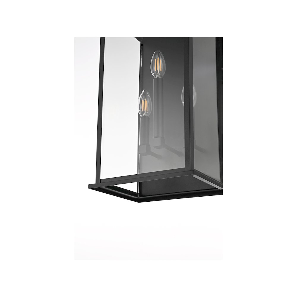 Shepard 10 inch Outdoor Wall Sconce in Black. Picture 4
