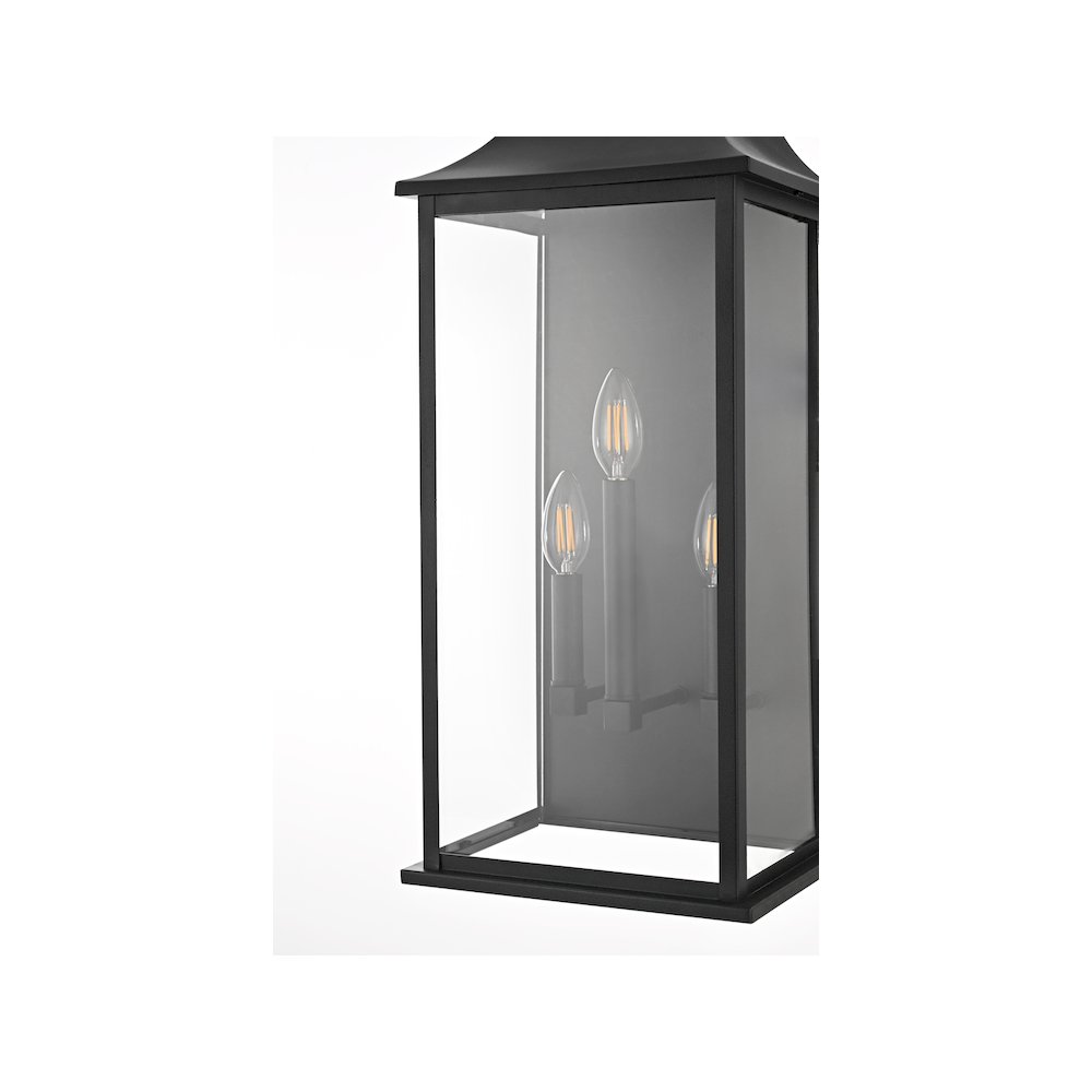Shepard 10 inch Outdoor Wall Sconce in Black. Picture 6