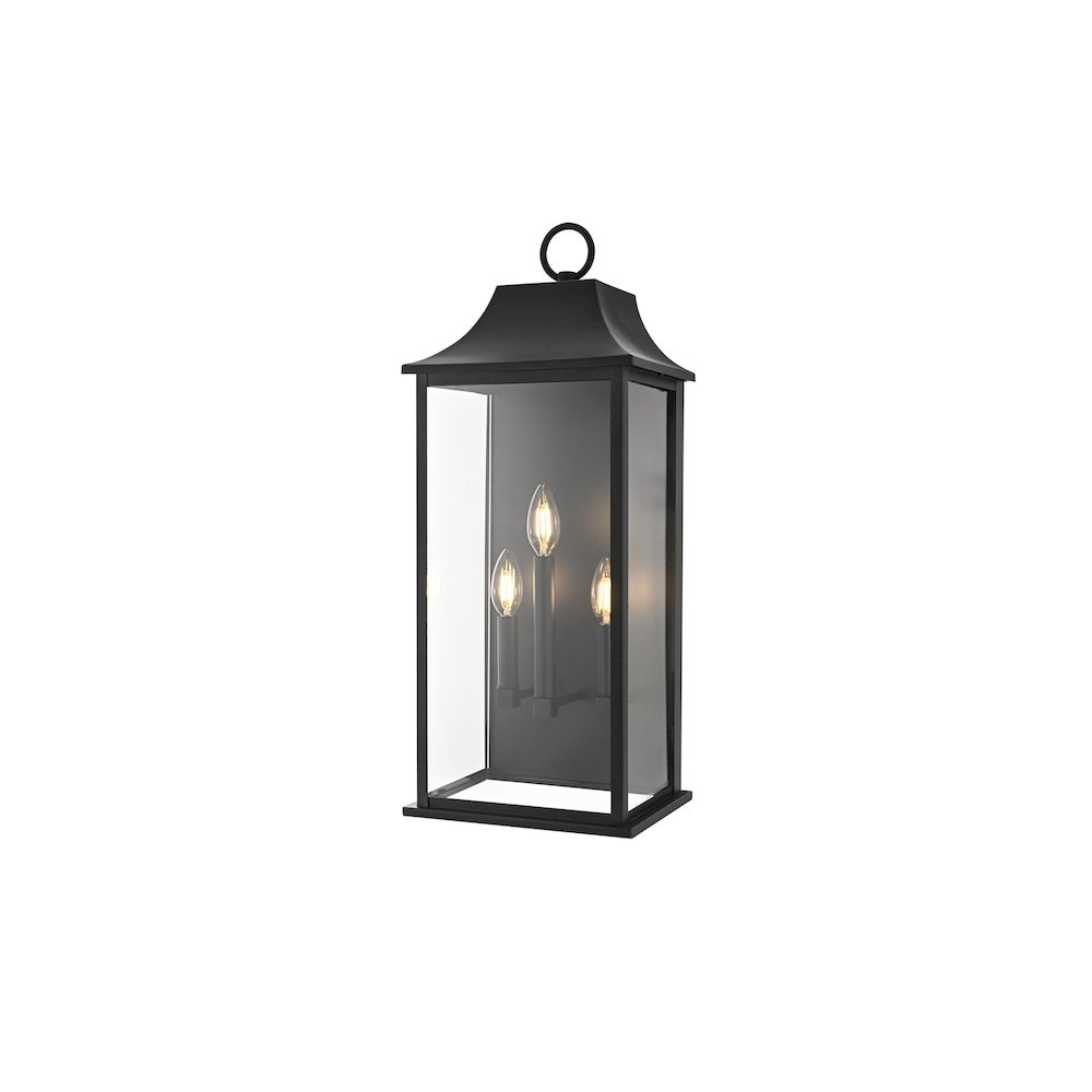 Shepard 10 inch Outdoor Wall Sconce in Black. Picture 7
