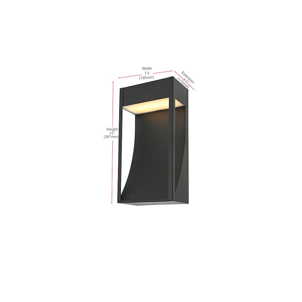 Adriel 7.5 inch Outdoor Wall Sconce in Black. Picture 8