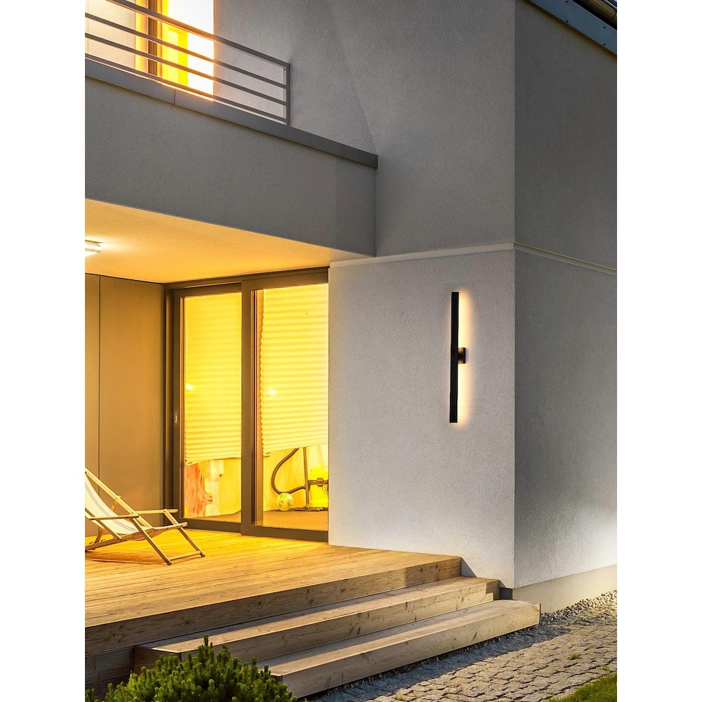 Troy 4.5 x 38 inch Outdoor Wall Sconce in Black. Picture 2