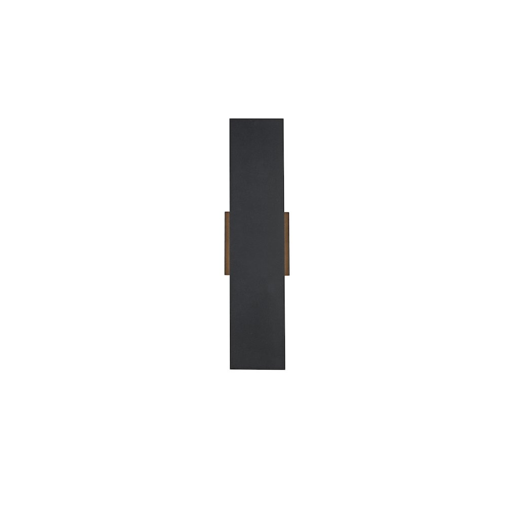 Waylen 4.5 x 18 inch Outdoor Wall Sconce in Black. Picture 1