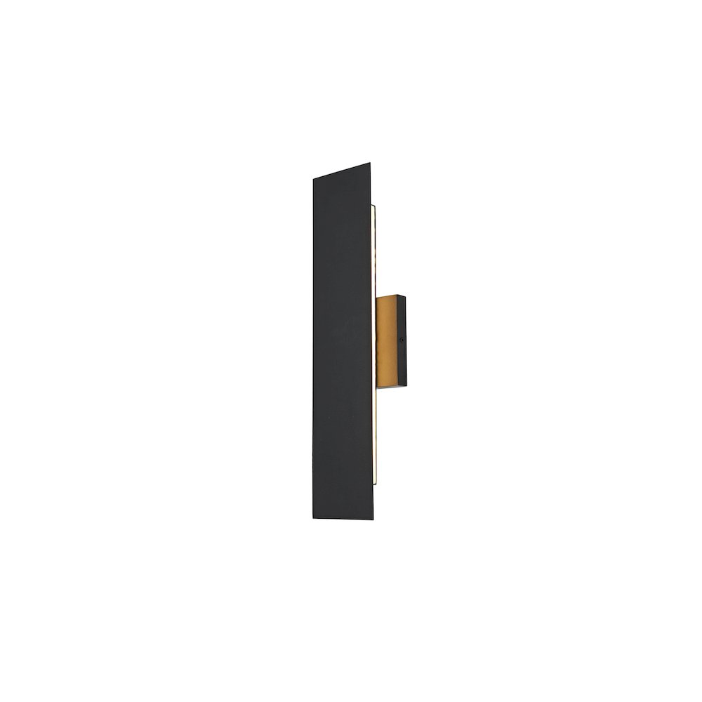 Waylen 4.5 x 18 inch Outdoor Wall Sconce in Black. Picture 3