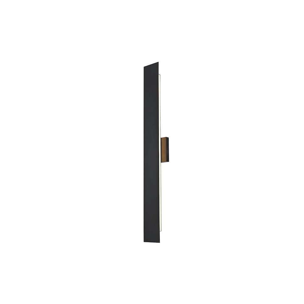 Waylen 4.5 x 34 inch Outdoor Wall Sconce in Black. Picture 3