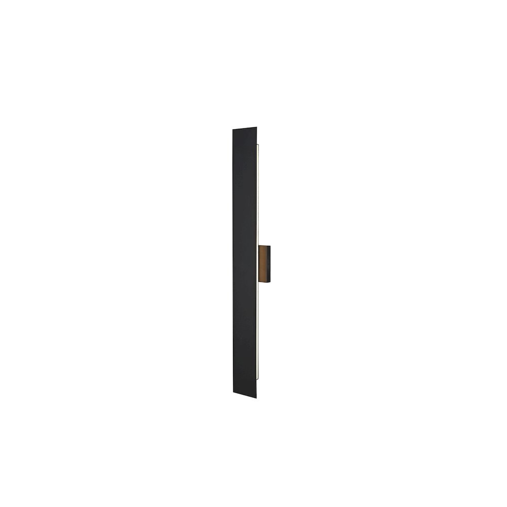 Waylen 4.5 x 34 inch Outdoor Wall Sconce in Black. Picture 7