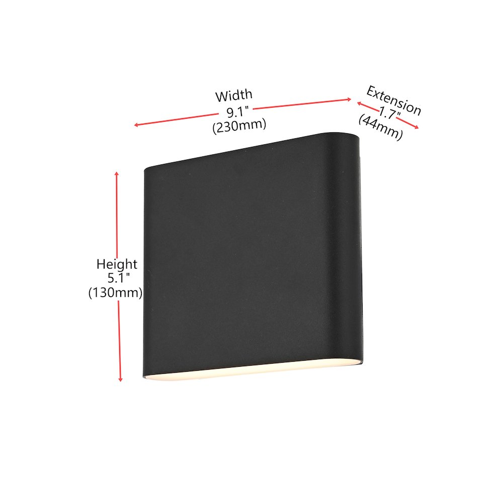 Clyde 9 inch Outdoor Wall Sconce in Black. Picture 8