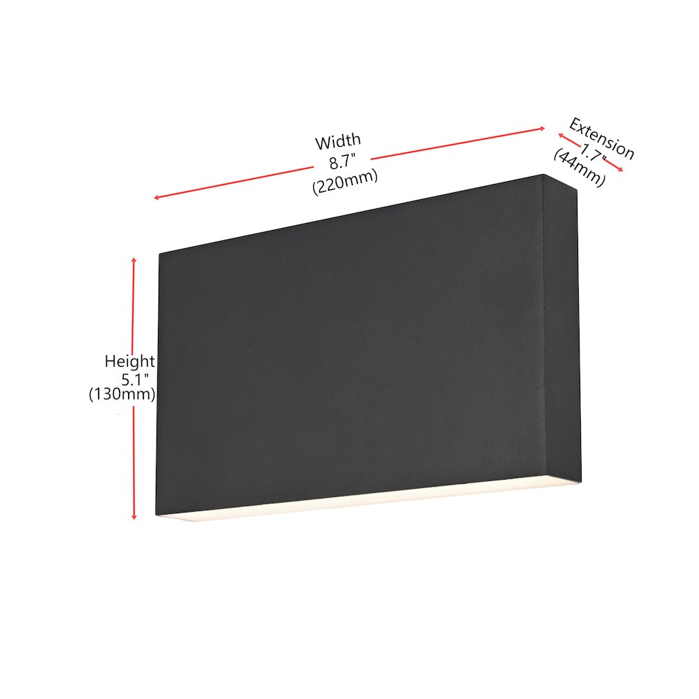 Colter 8.5 inch Outdoor Wall Sconce in Black. Picture 8