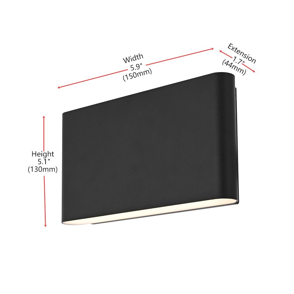 Corbin 6 inch Outdoor Wall Sconce in Black. Picture 8