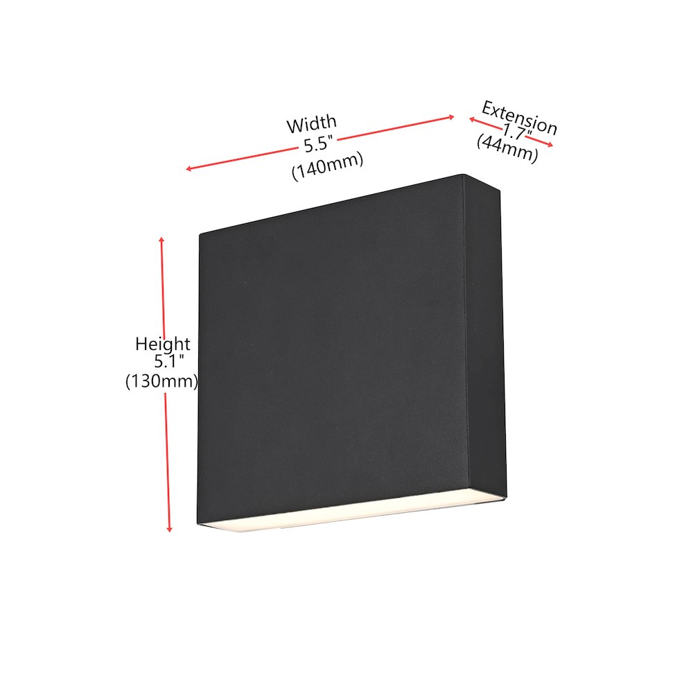 Creed 5.5 inch Outdoor Wall Sconce in Black. Picture 8