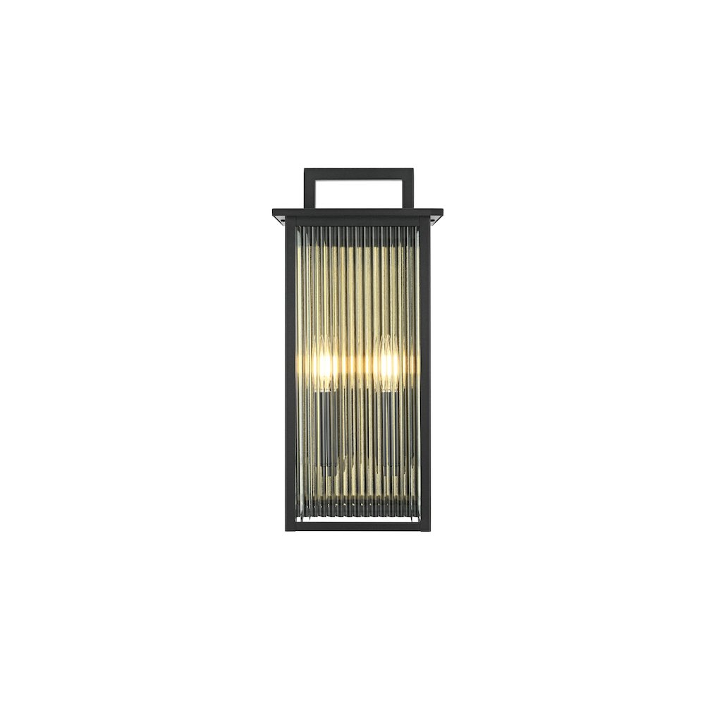 Kannon 8.5 inch Outdoor Wall Sconce in Black. Picture 1