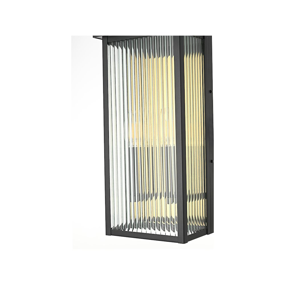 Kannon 8.5 inch Outdoor Wall Sconce in Black. Picture 4