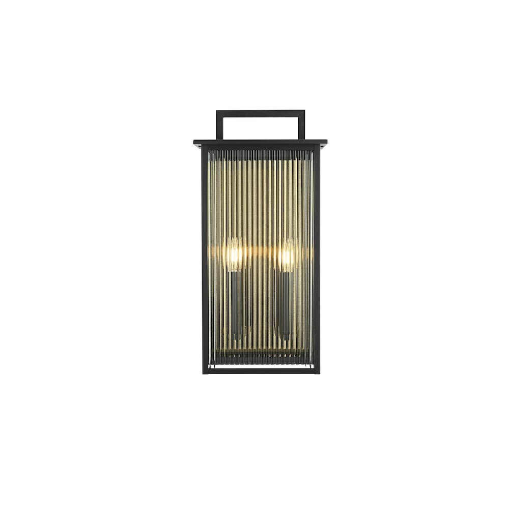 Kannon 11.5 inch Outdoor Wall Sconce in Black. Picture 1