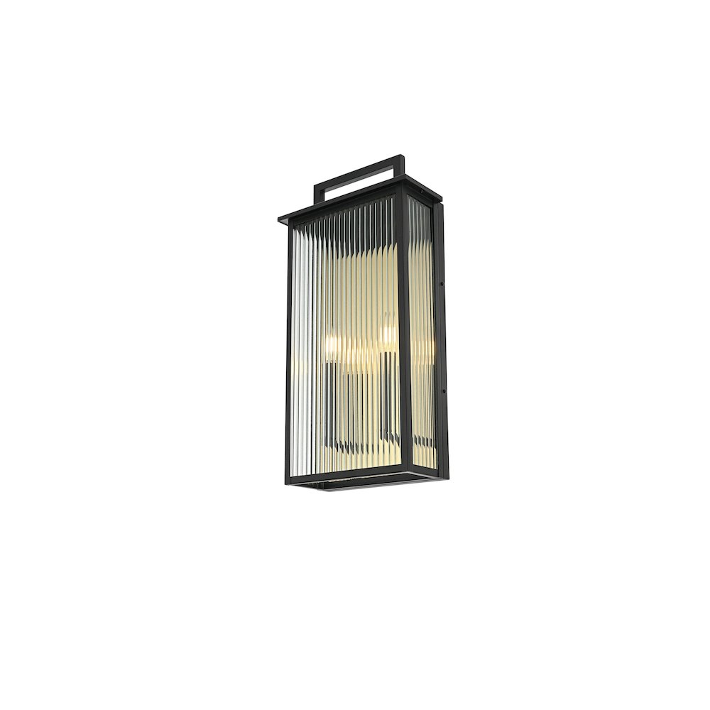 Kannon 11.5 inch Outdoor Wall Sconce in Black. Picture 3