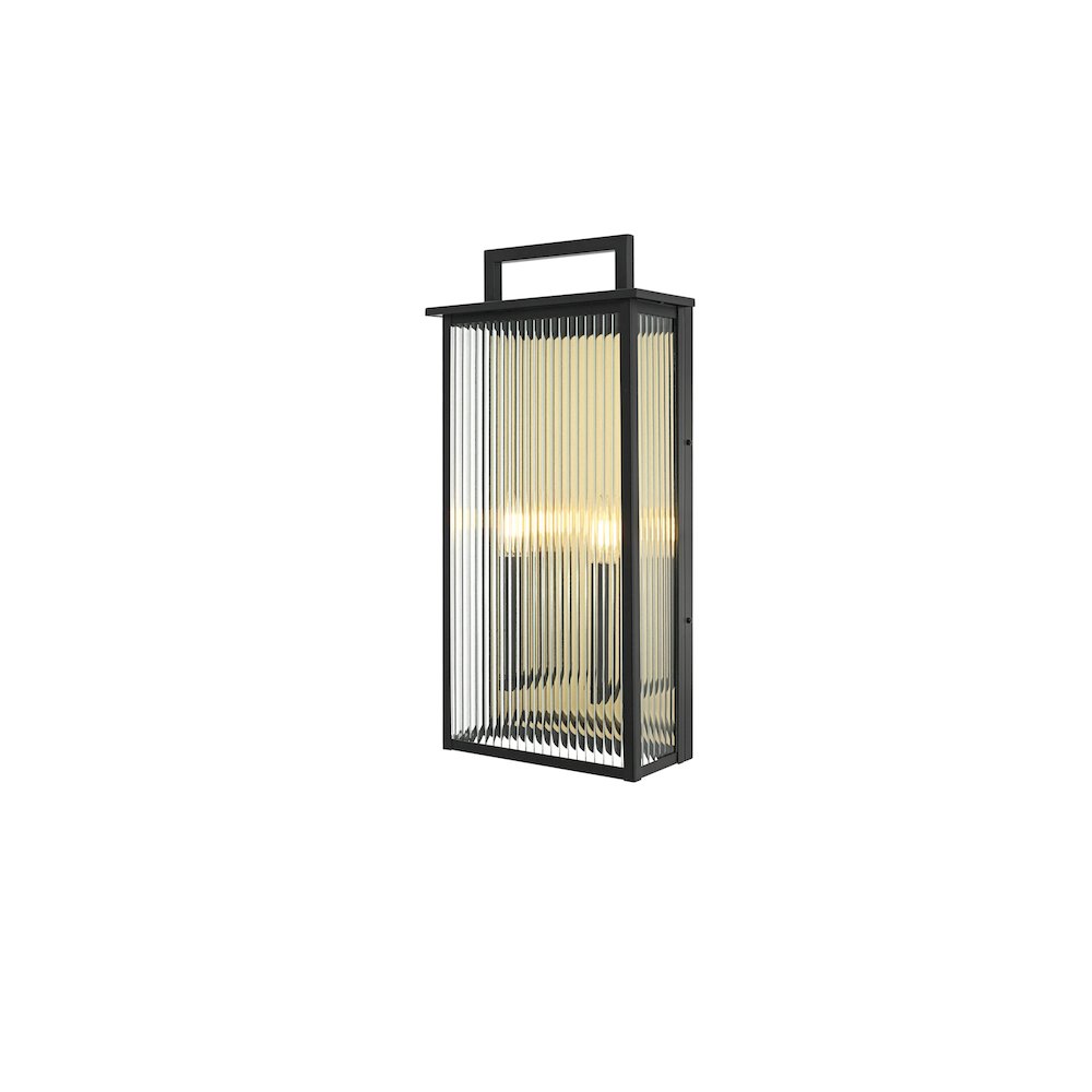 Kannon 11.5 inch Outdoor Wall Sconce in Black. Picture 7